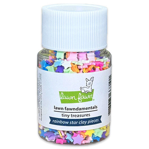 Lawn Fawn, Tiny Treasures, Rainbow Star Clay Pieces