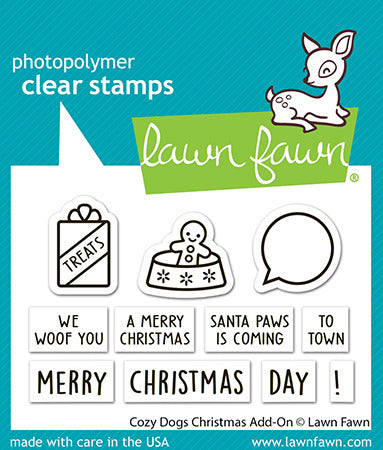 Lawn Fawn, Clear Stamp, Cozy Dogs Christmas Add-On