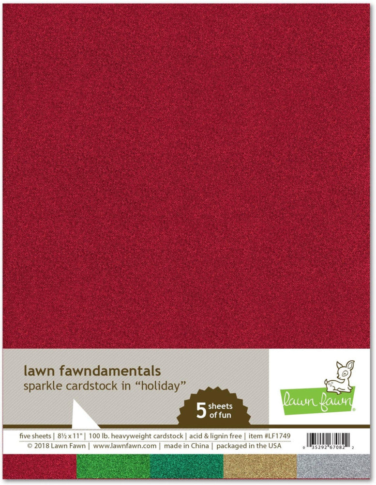 Lawn Fawn, Sparkle Cardstock-Holiday