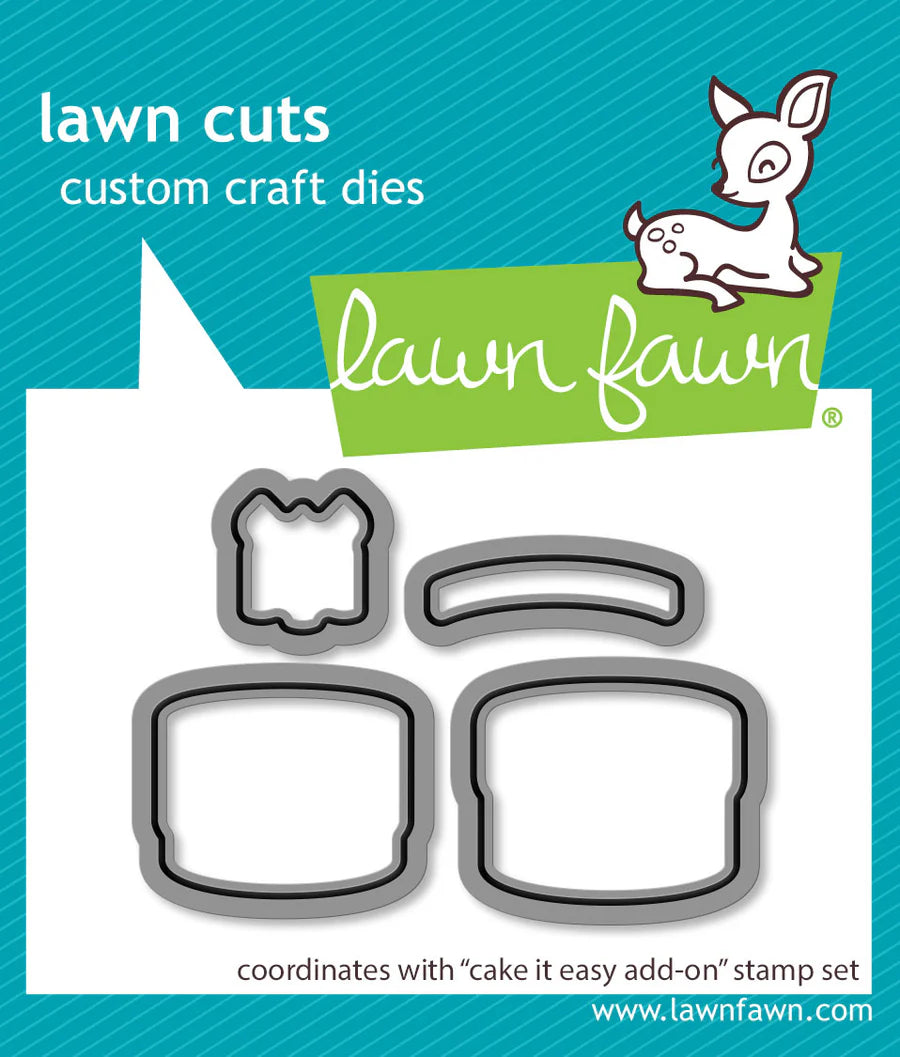 Lawn Fawn Cake It Easy Add On Stamp and Die Cut SET