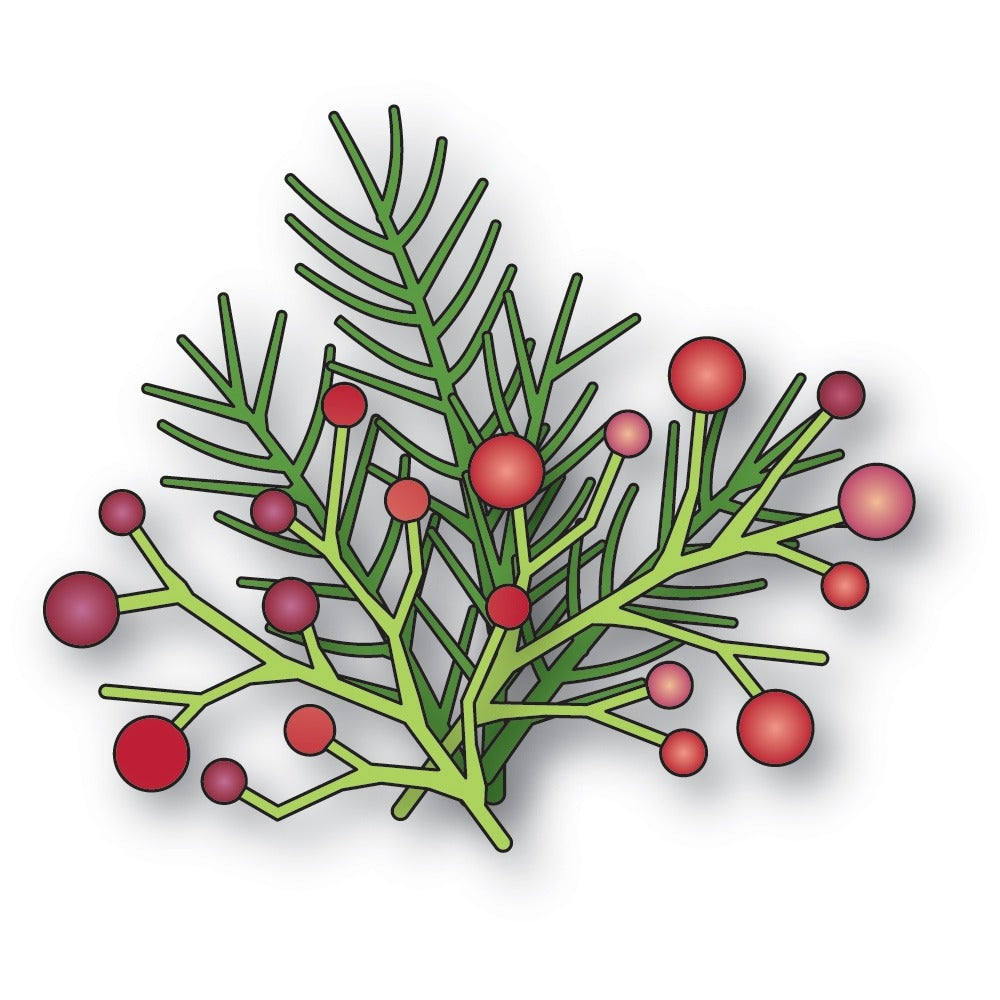 Memory Box, Dies, Pine and Berries Sprigs