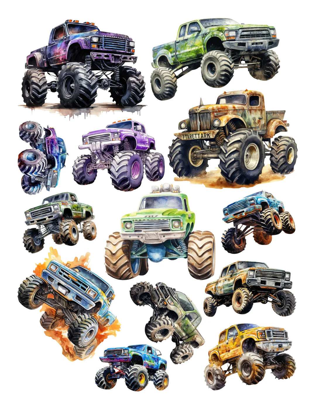 Simply Stated, At the Speedway - Monster Truck Ephemera Pack