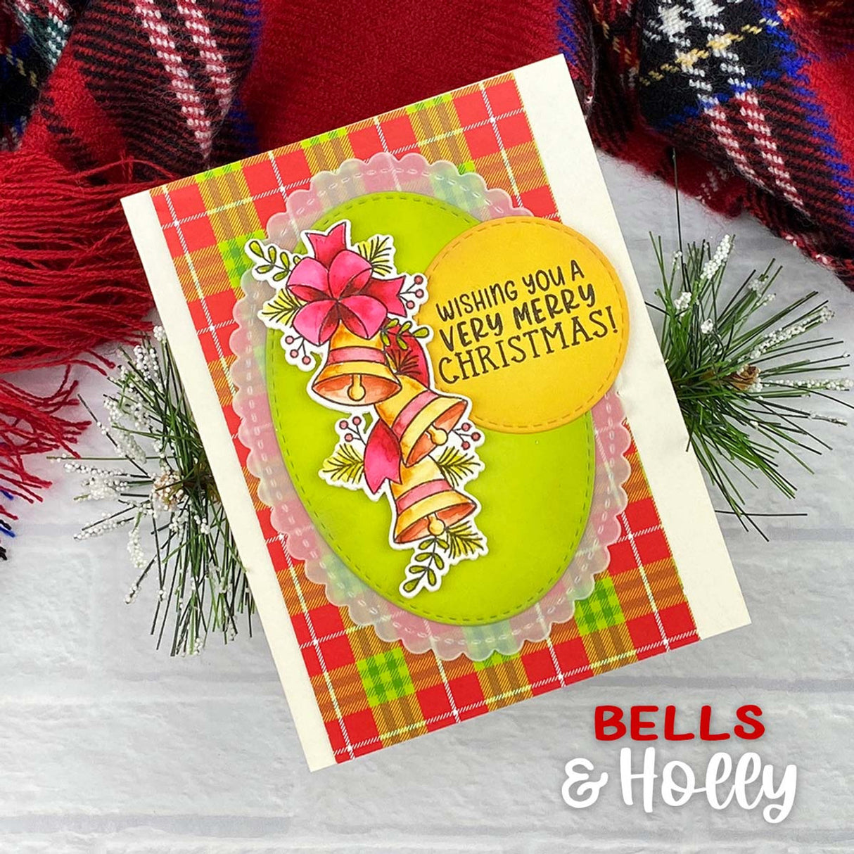 Newton's Nook, Bells & Holly Stamp