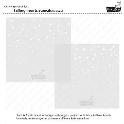 Lawn Fawn, Falling Hearts Stencil