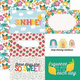 Echo Park, Sunny Days Ahead, 6x4 Journaling Cards