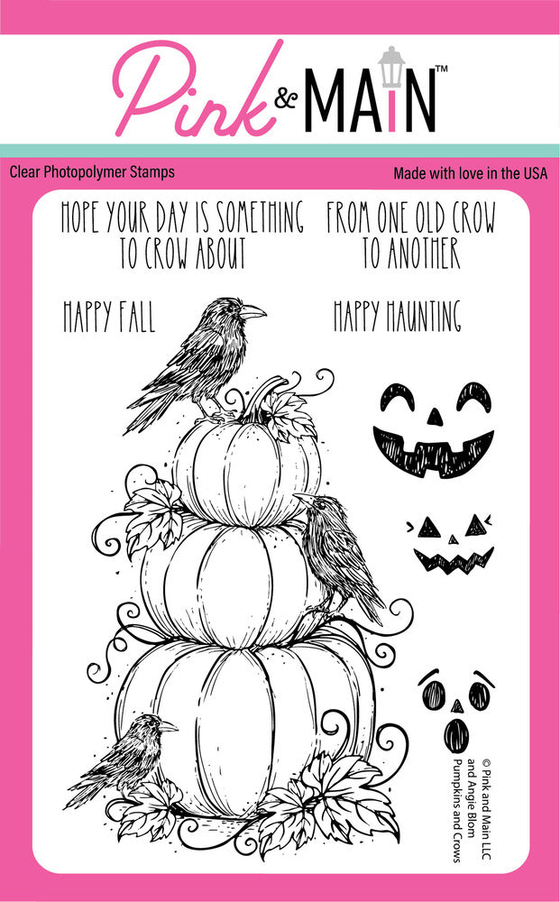 Pink & Main, Pumpkins and Crows Stamp & Die cut