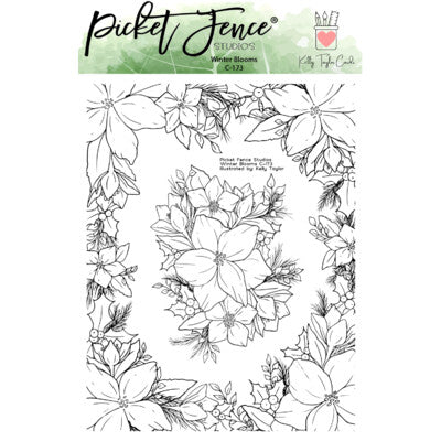 Picket Fence; Winter Blooms Stamp