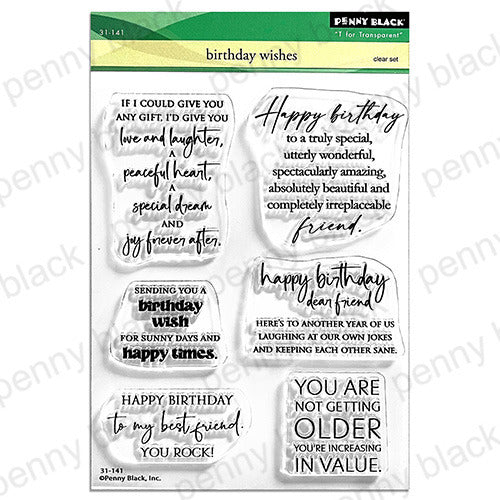 Penny Black, Clear Stamp, Birthday Wishes
