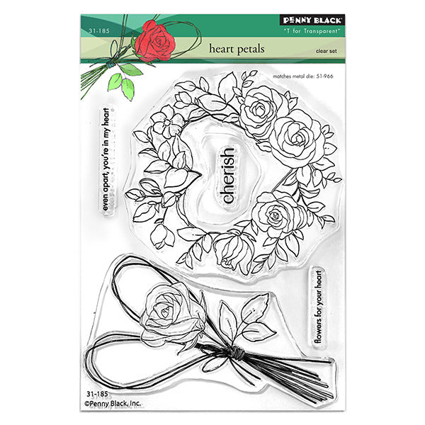 Penny Black, Stamp, Heart Petals