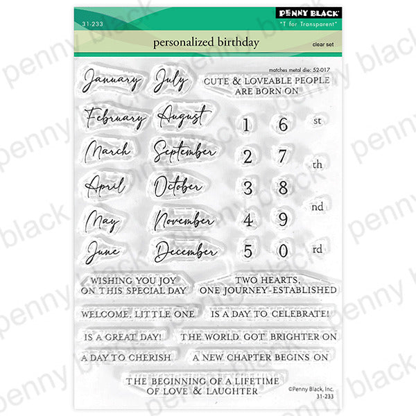 Penny Black, Stamp, Personalized Birthday