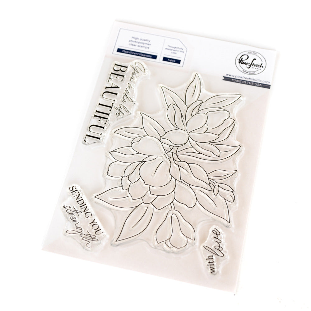 Pinkfresh Studio, Clear Stamp, Magnificent Magnolia