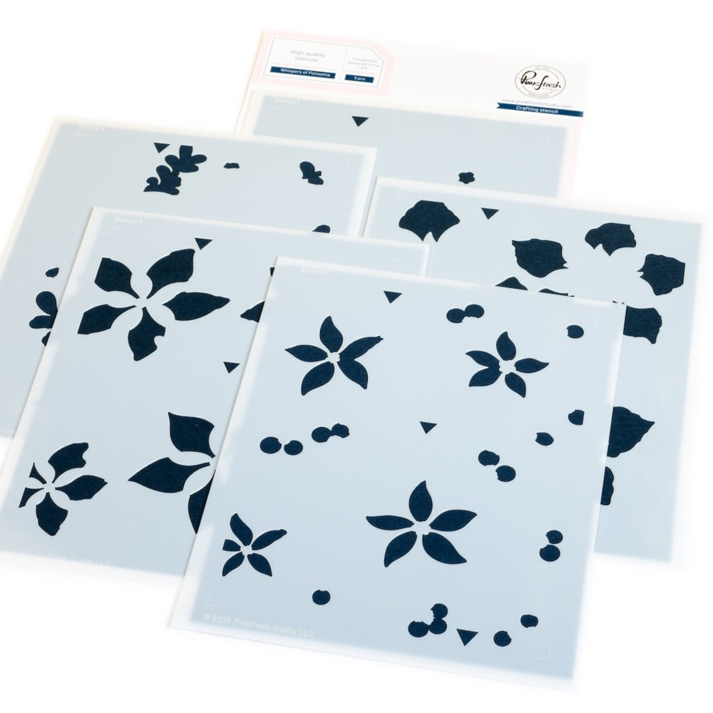 Pink Fresh Studio, Whispers of Poinsettia Stencil & Die Cut