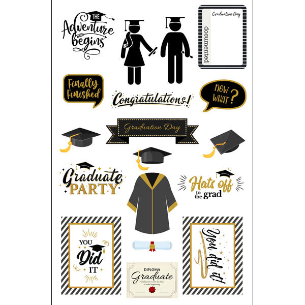 Scrapbook Customs, Graduation Embellishments Laser Die Cuts