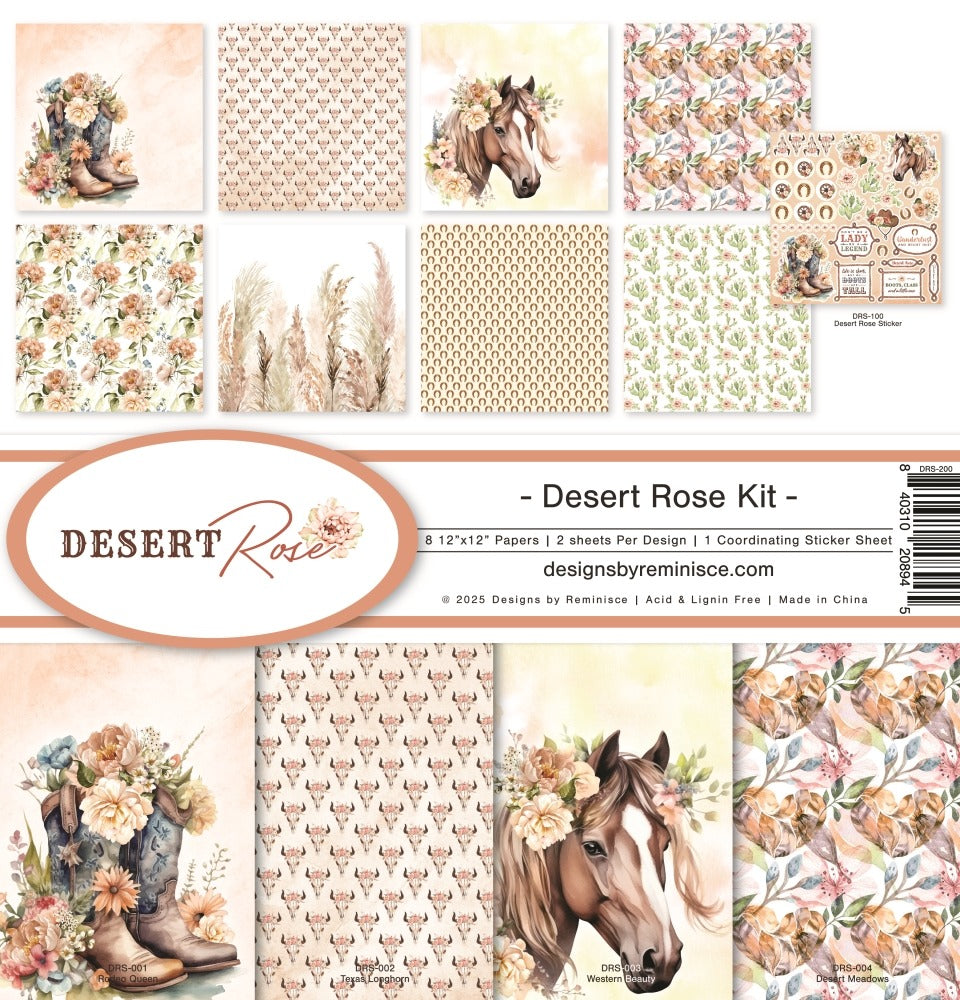 Reminisce, 12X12 Collection Kit, Desert Rose