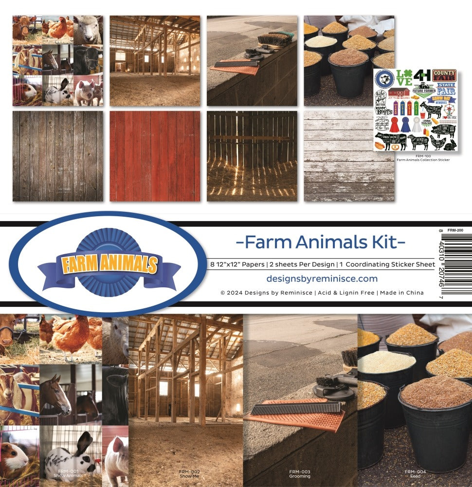 Reminisce, 12X12 Collection Kit, Farm Animals