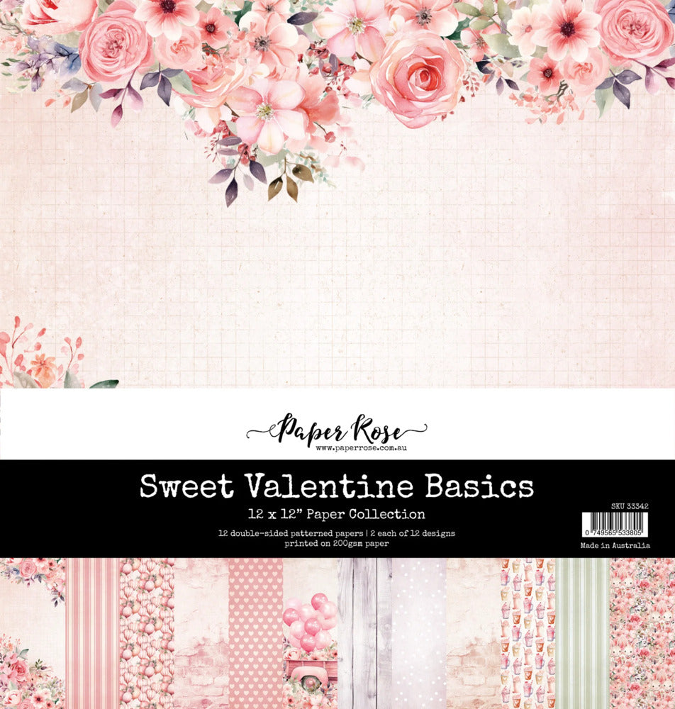 Paper Rose, 12X12 Paper Collection, Sweet Valentine Basics