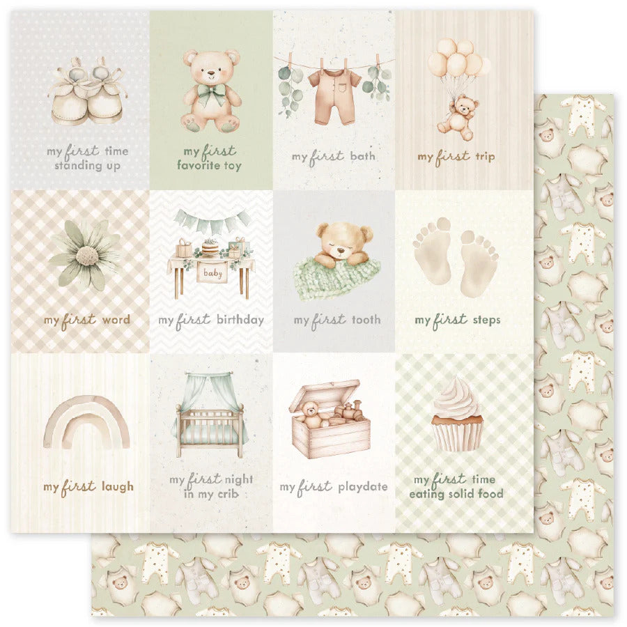 Paper Rose, 12X12 Patterned Paper, Boho Baby E