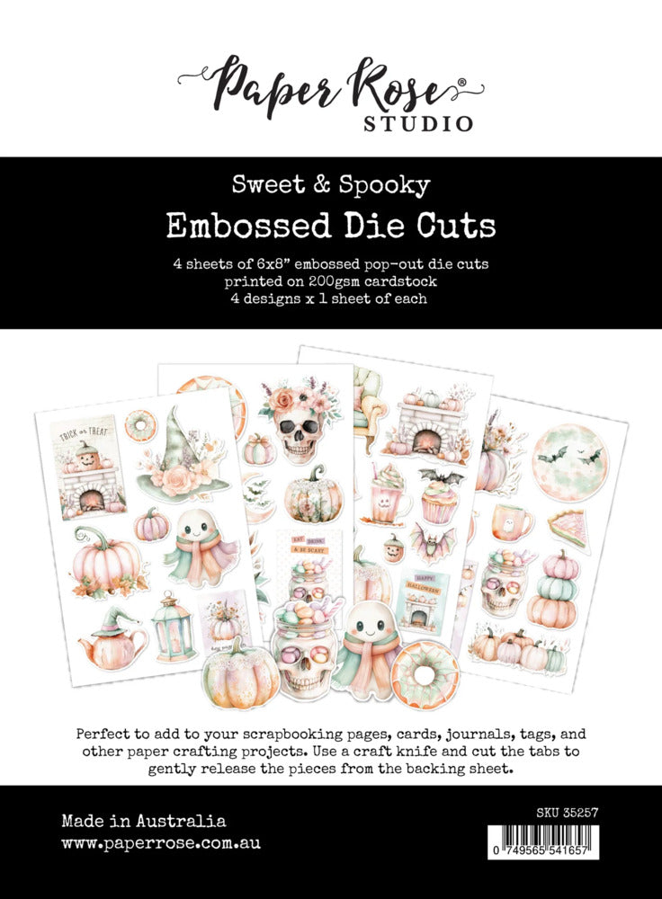 Paper Rose, Embossed Die Cuts, Sweet & Spooky
