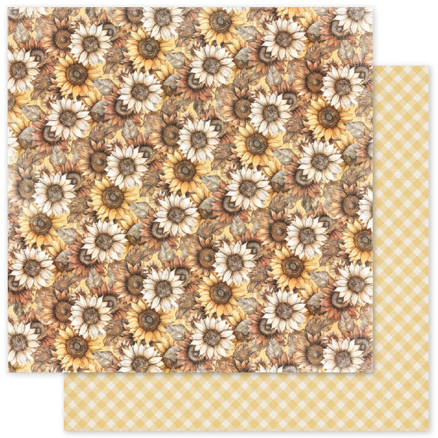 Paper Rose, 12X12 Patterned Paper, Golden Days Basics B