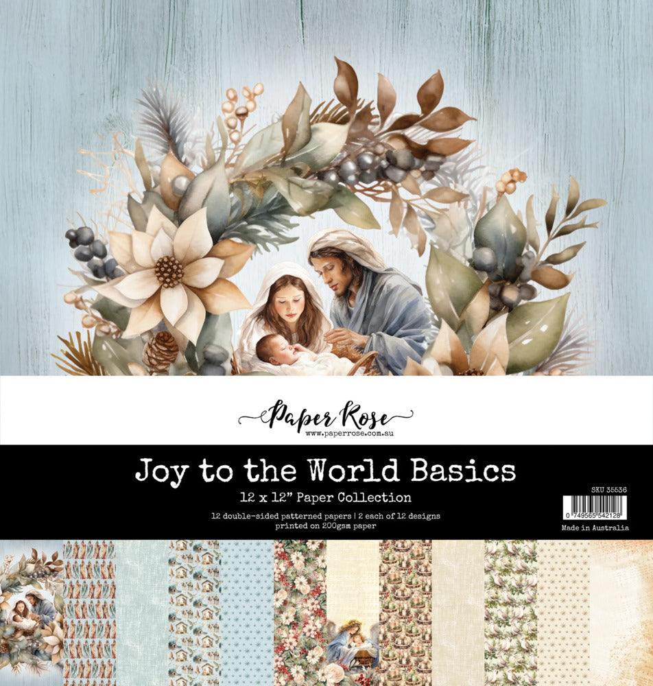 Paper Rose, 12X12 Paper Collection, Joy to the World Basics Pre-order
