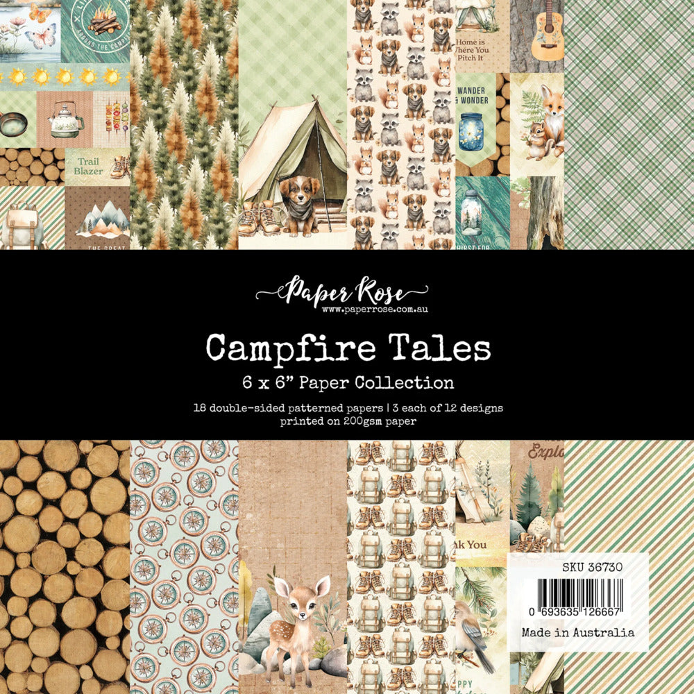 Paper Rose, 6X6 Paper Collection, Campfire Tales