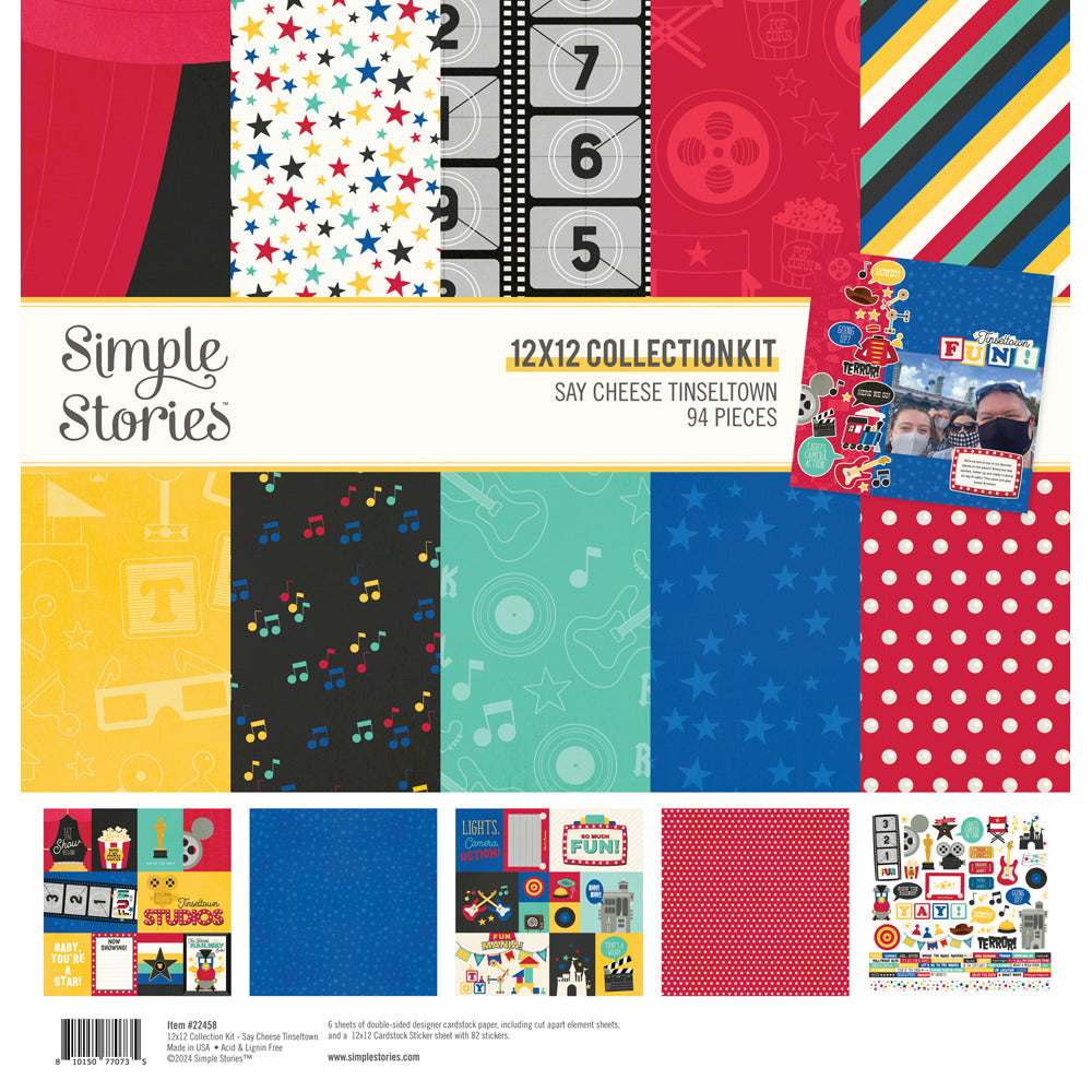 Simple Stories, 12x12 Collection Kit, Say Cheese Tinseltown