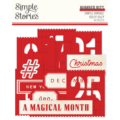 Simple Stories, Holly Jolly, Numbered Bits