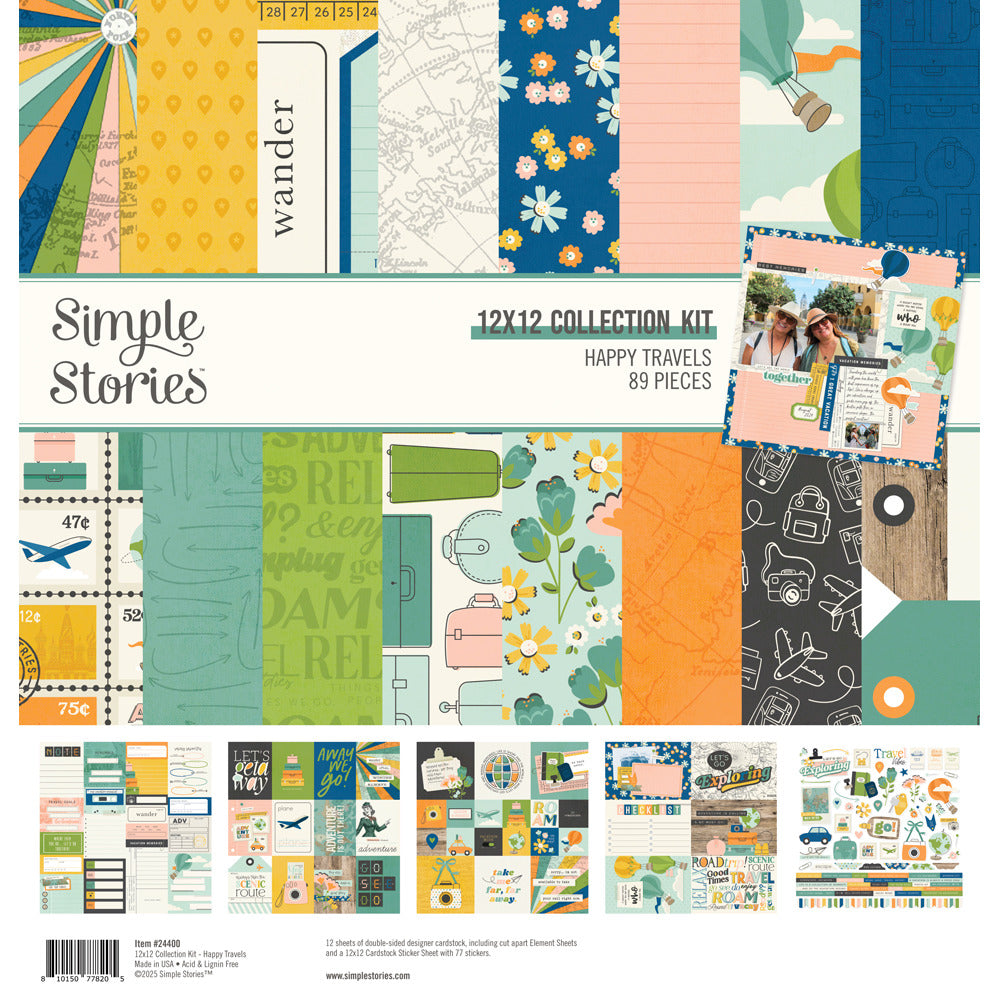 Simple Stories, 12X12 Collection Kit, Happy Travels