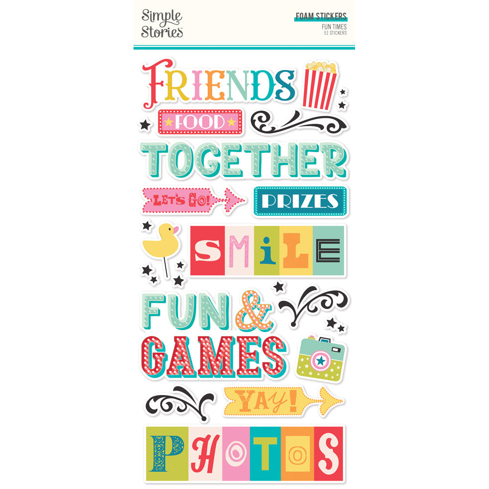 Simple Stories; Fun Times, Foam Stickers