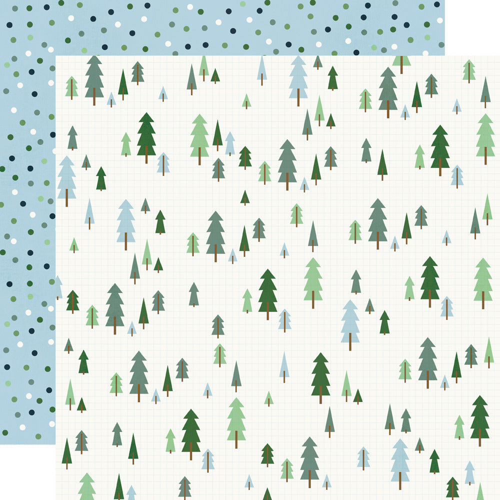 Simple Stories, 12X12 Patterned Paper, Simple Vintage Flannel Season - Frosted Fun