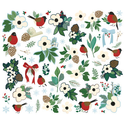 Simple Stories, Flannel Season Floral Bits