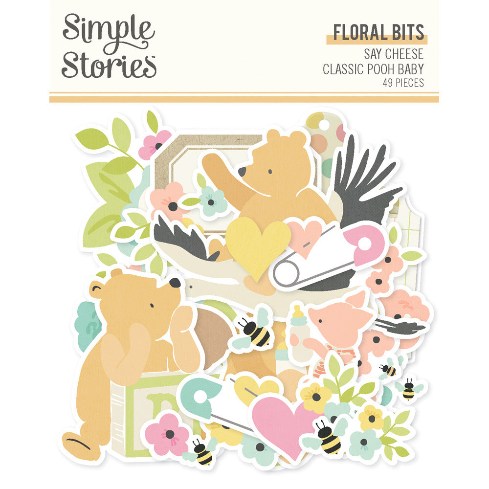 Simple Stories, Floral Bits & Pieces, Say Cheese Classic Pooh Baby