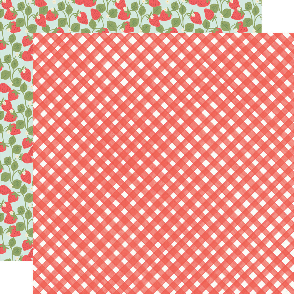 Simple Stories, 12X12 Patterned Paper, Pink Lemonade - Berry Sweet