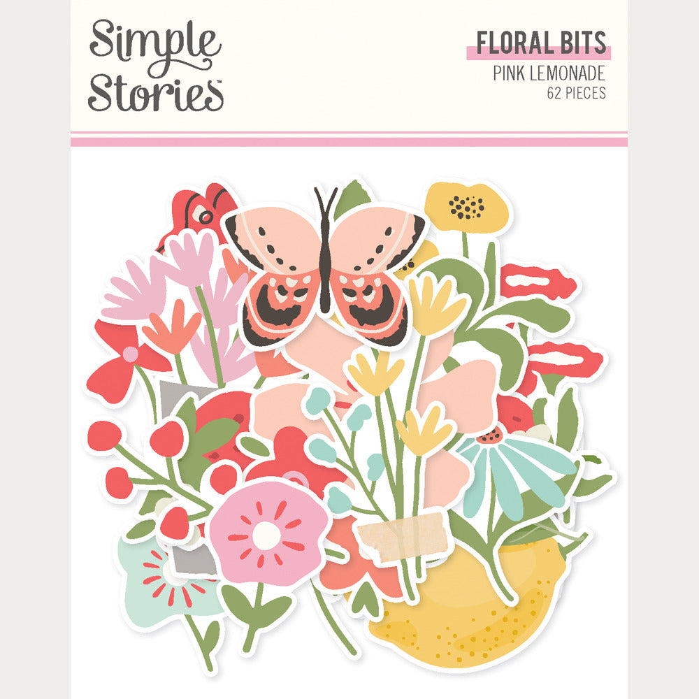Simple Stories, Floral Bits & Pieces, Pink Lemonade
