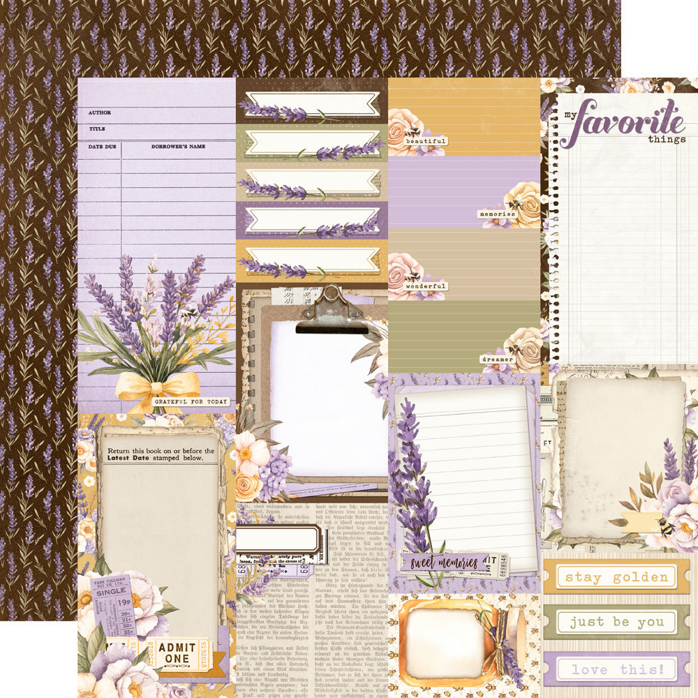 Simple Stories, Simple Vintage Lavender Fields, Journaling Elements