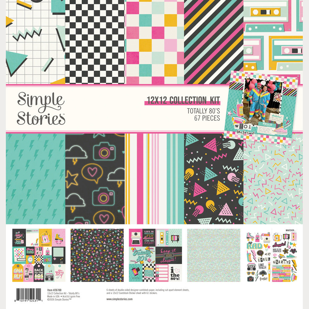 Simple Stories, 12X12 Collection Kit, Totally 80's