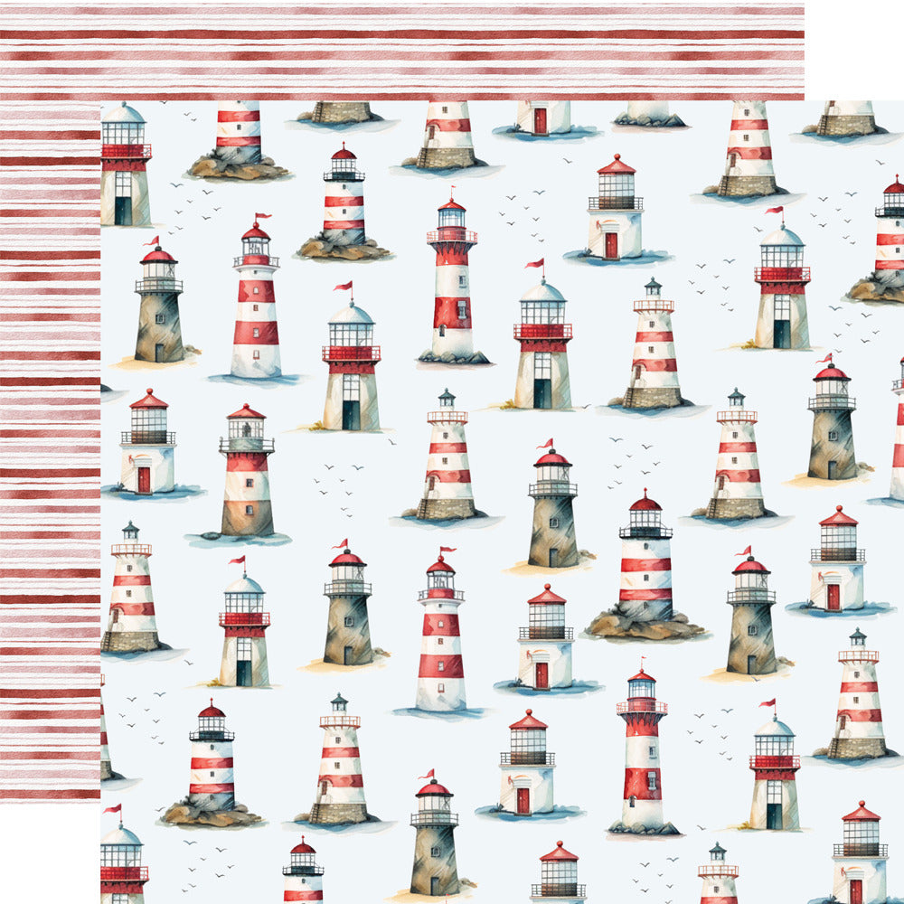 Simple Stories, 12X12 Patterned Paper, Simple Vintage Sand & Sea - Stay Salty
