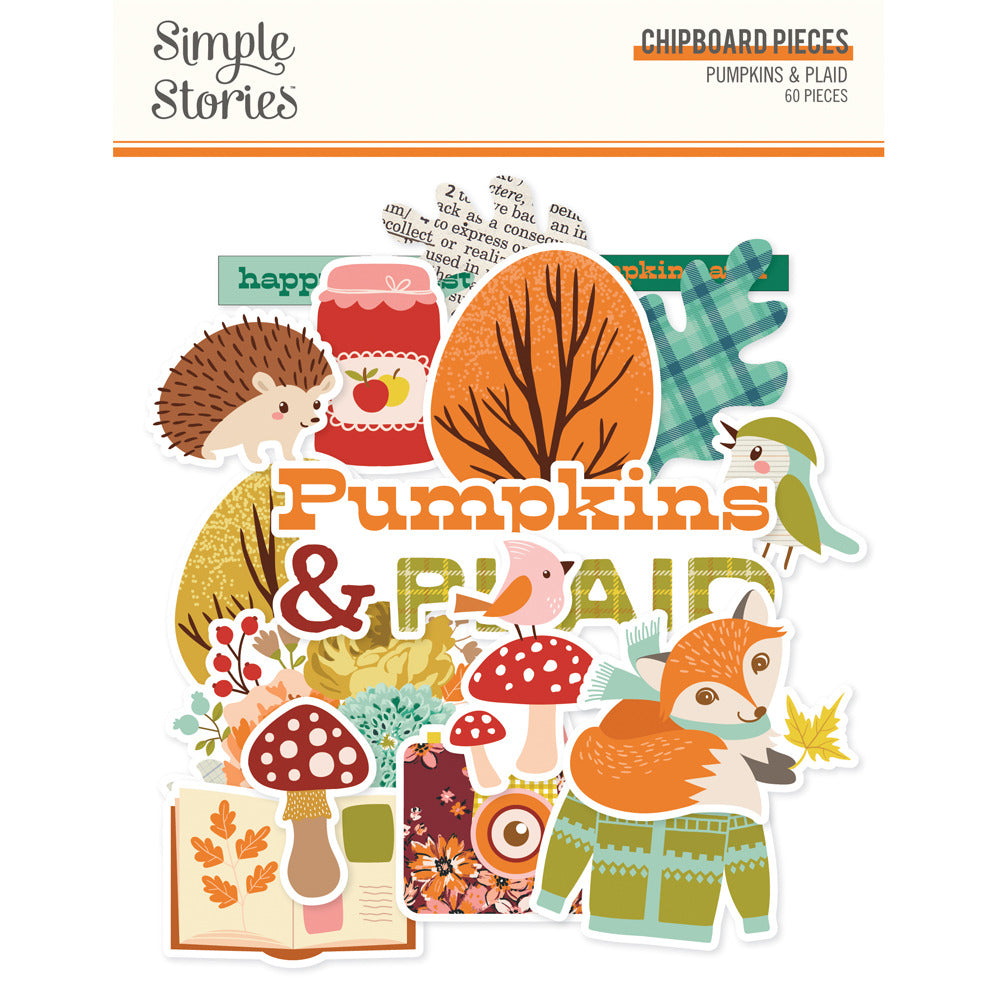 Simple Stories, Chipboard Pieces, Pumpkins & Plaid