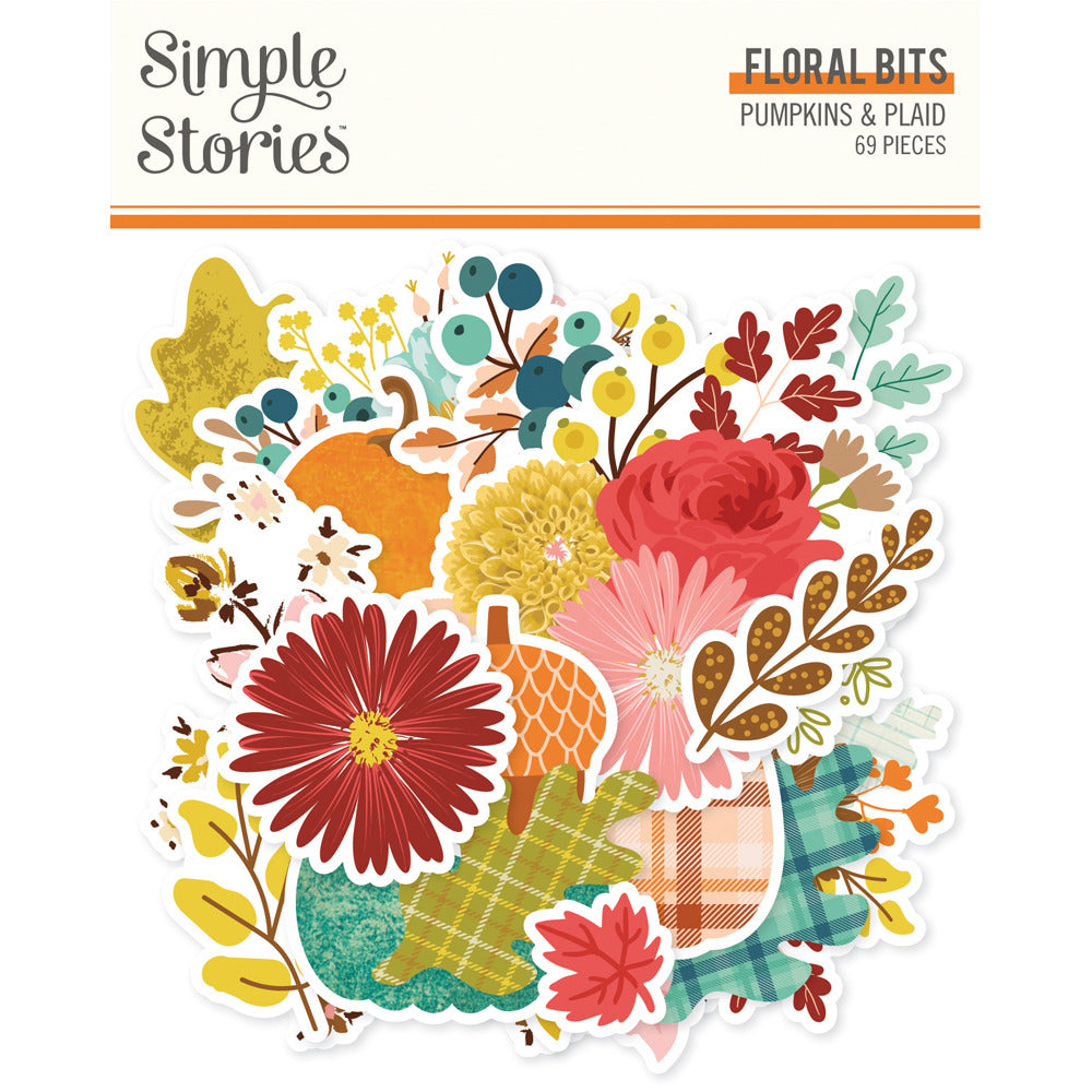 Simple Stories, Floral Bits & Pieces, Pumpkins & Plaid