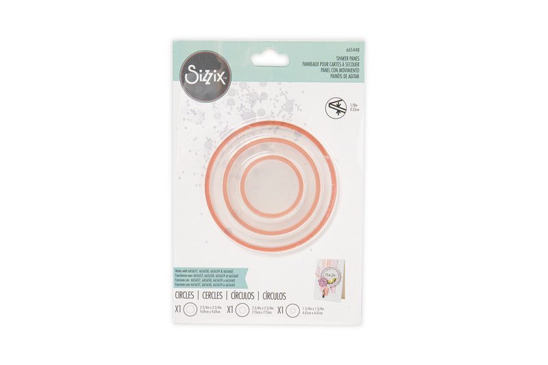Sizzix, Making Essential Shaker Panes, Circles (3 pk)