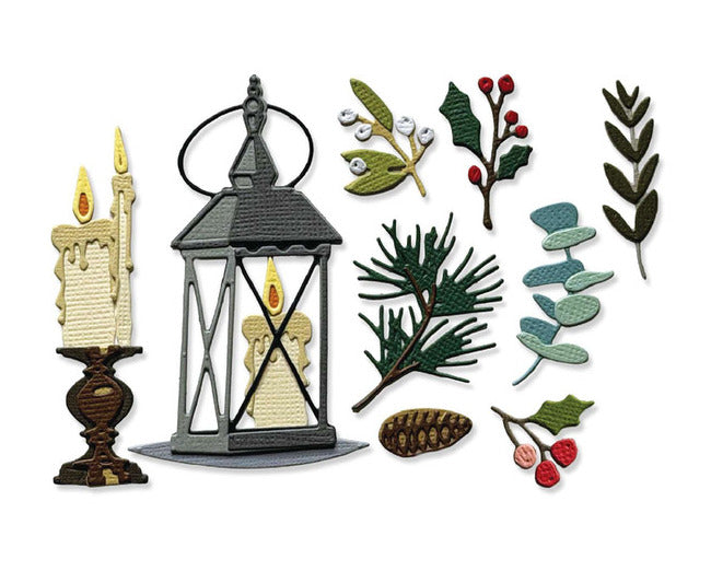Sizzix, Thinlits Die Set, Colorize - Vault Winter Candlelight