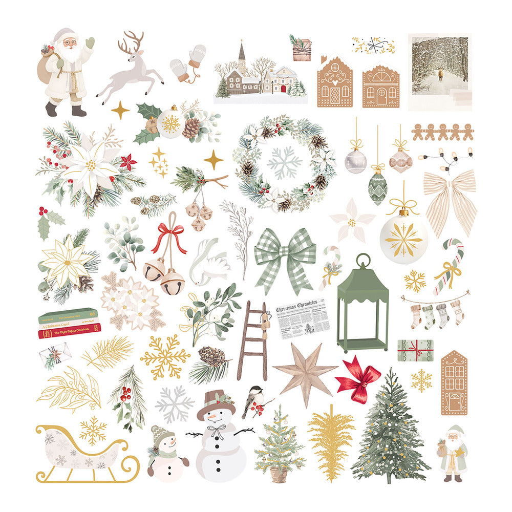 Spellbinders, Sleigh Bells Ring, Ephemera 128 pieces