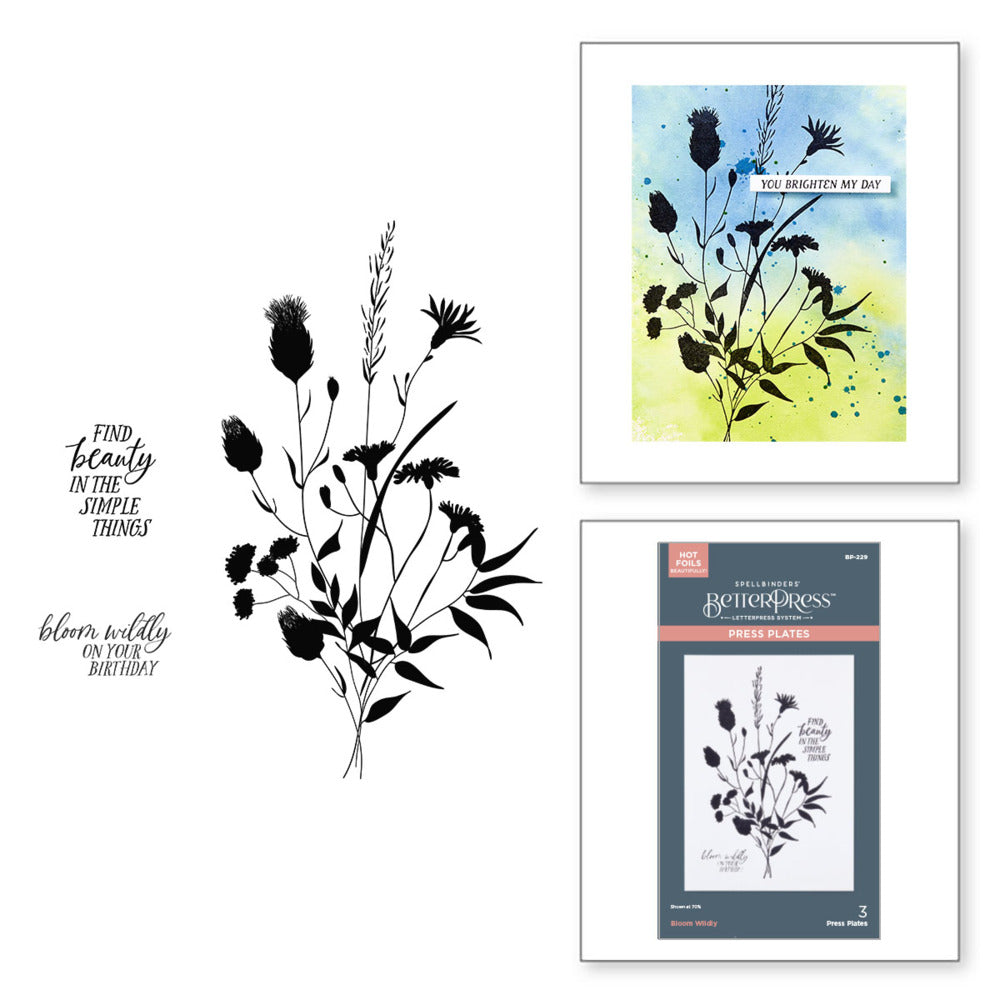 Spellbinders, BetterPress, Press Plates, Field Notes - Bloom Wildly