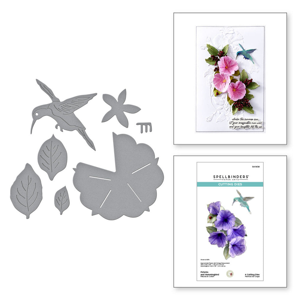 Spellbinders; Summer Solstice Garden - Petunia and Hummingbird