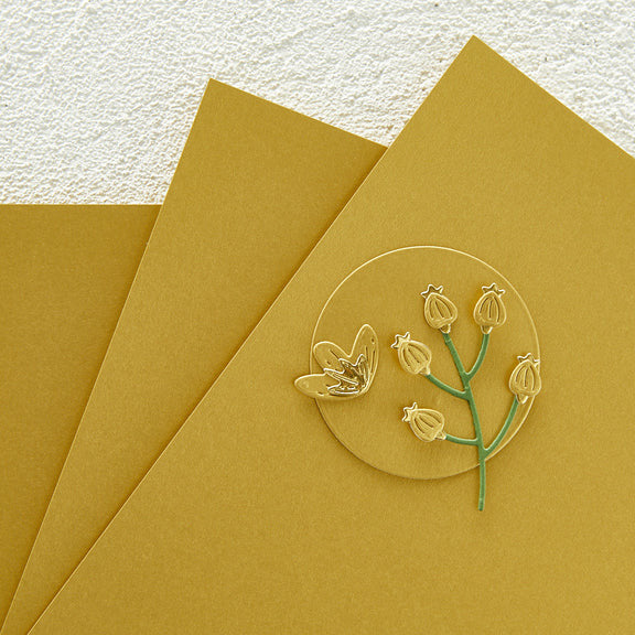 Spellbinders, Card Shoppe Essentials, Brushed Gold Cardstock 111 lb. 10 sheets