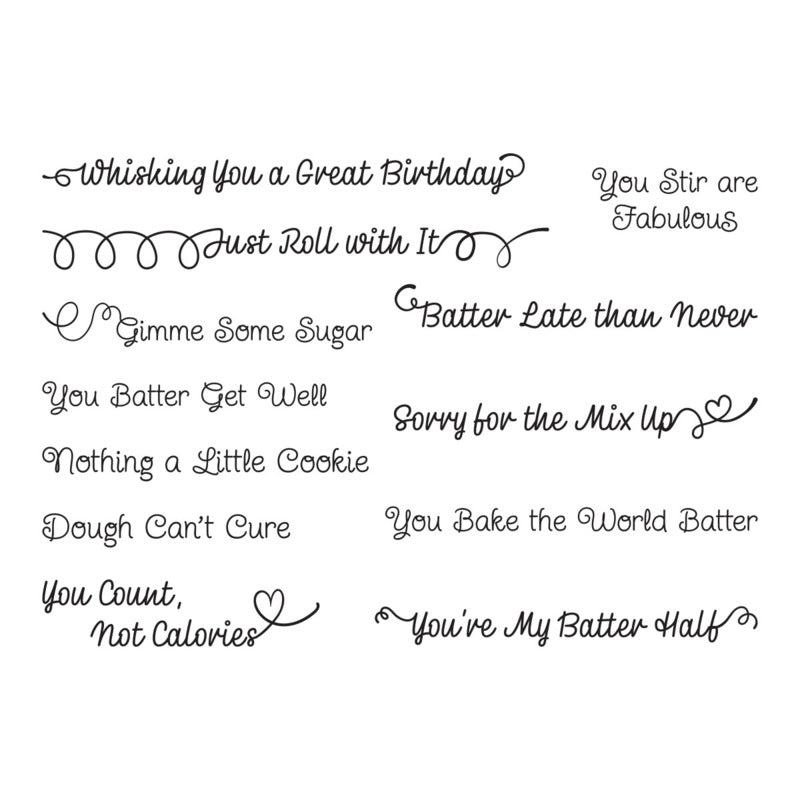 Spellbinders, Stamp, Make It & Bake It - Sugared Expressions