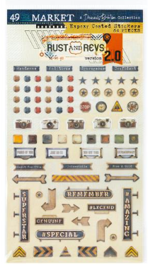 49 and Market, Rust and Revs 2.0 by Dennis Bruton, Epoxy Stickers