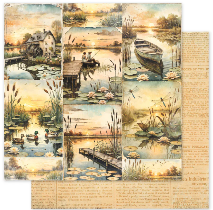 Paper Rose, 12X12 Paper, Lakeside Memories C