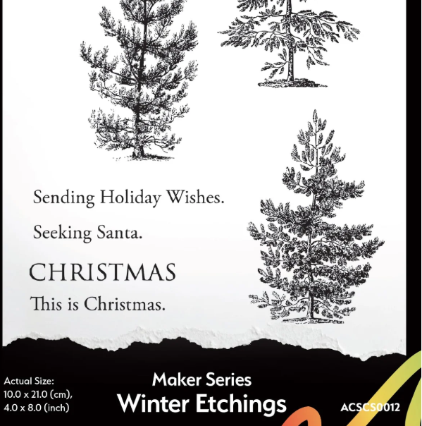 Arden Creative Studio, Clear Stamp Set 4x8, Winter Etchings