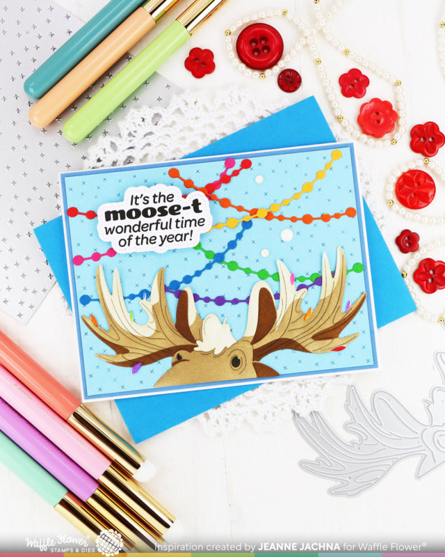 Waffle Flower, Die-n-stencil, Holiday Moose